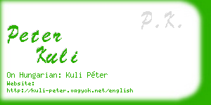peter kuli business card